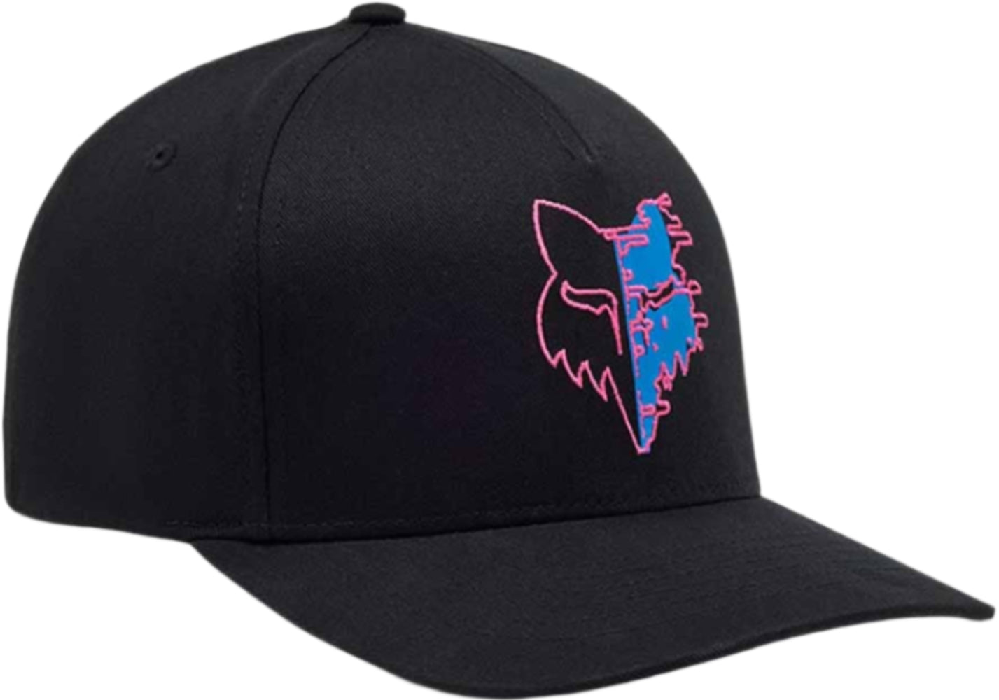 Fox Emotion Flexfit Hat, a stylish branded clothing accessory with a curved brim and adjustable fit, shown in a side view.