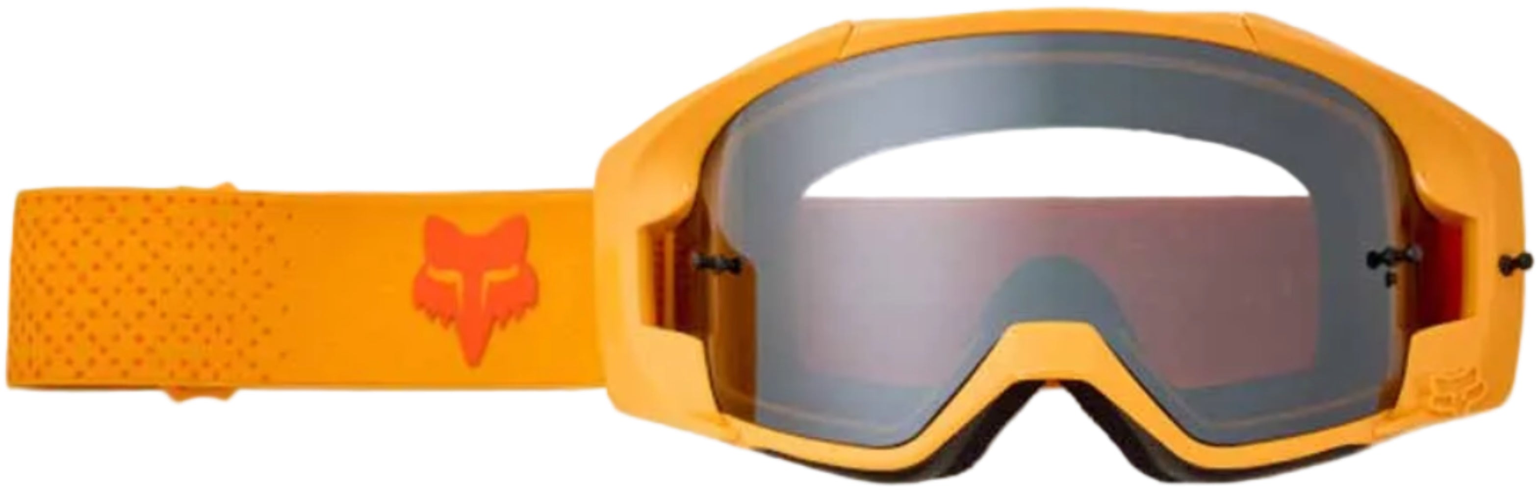 Fox Vue Core goggles, sporty riding accessories with clear lenses and adjustable straps, designed for motocross and off-road riding.