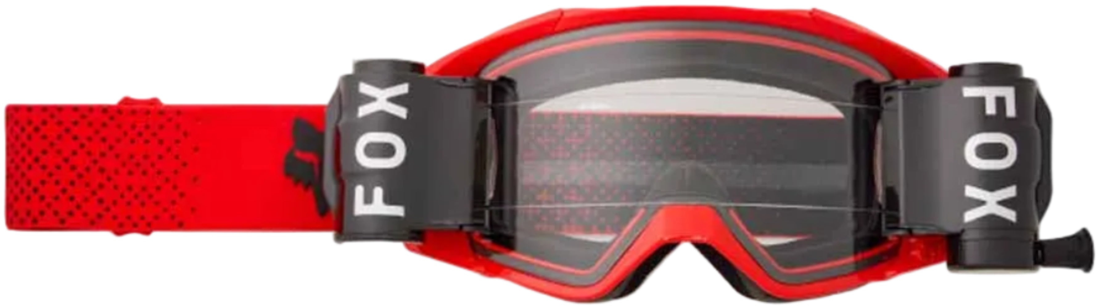 Fox Vue Roll Off Goggles, motocross accessories with clear lens and adjustable strap, designed for off-road riding.
