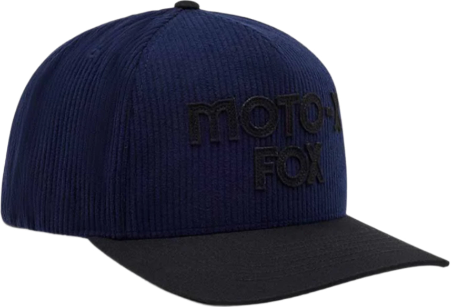 Fox Moto-X Corduroy Hat, stylish beige hat with embroidered Fox logo, made of soft corduroy fabric, casual outdoor apparel.
