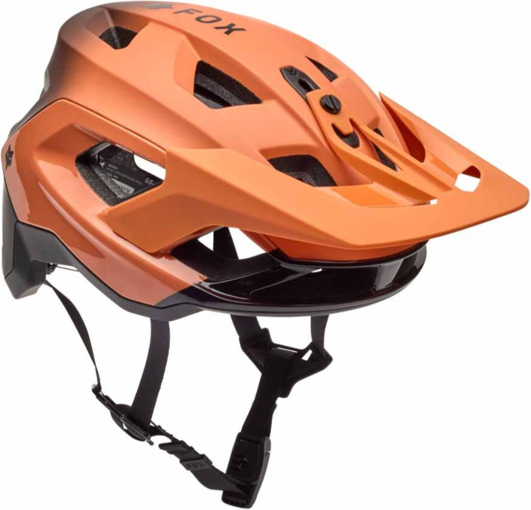 Fox Speedframe Pro MIPS MTB helmet with back fade design, lightweight construction, and adjustable straps for mountain biking safety.
