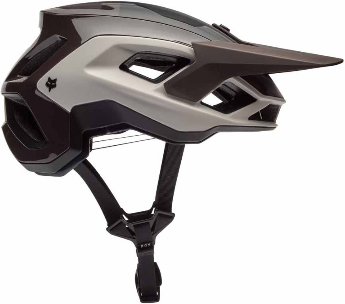 Fox Speedframe RS Paranoid MIPS MTB helmet with adjustable straps and ventilation, shown from the front angle.