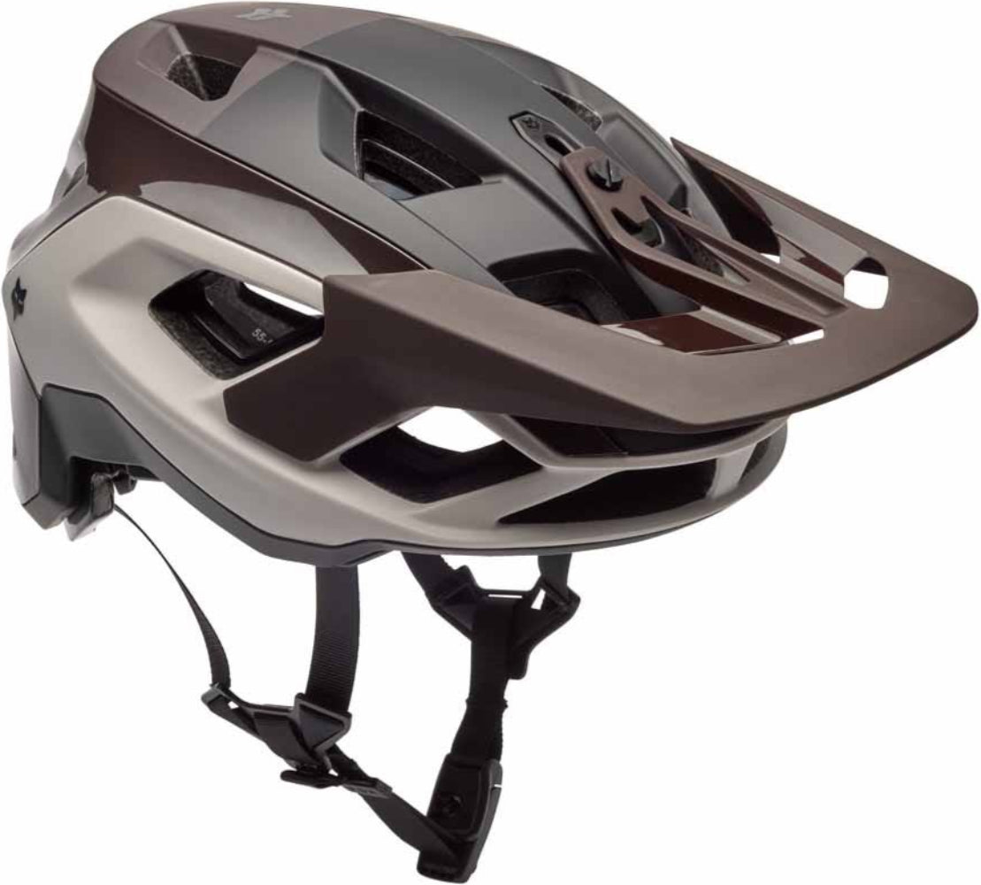 Fox Speedframe RS Paranoid MIPS MTB helmet with adjustable straps and ventilation, shown in black with Fox branding.