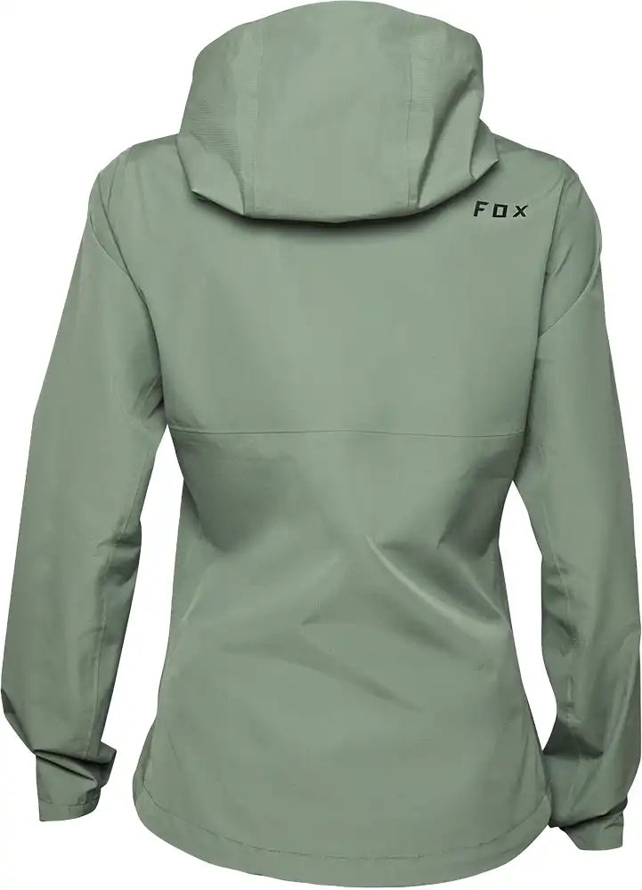 Fox Ranger 2.5L women's waterproof jacket, lightweight outdoor clothing with adjustable hood and zippered pockets.
