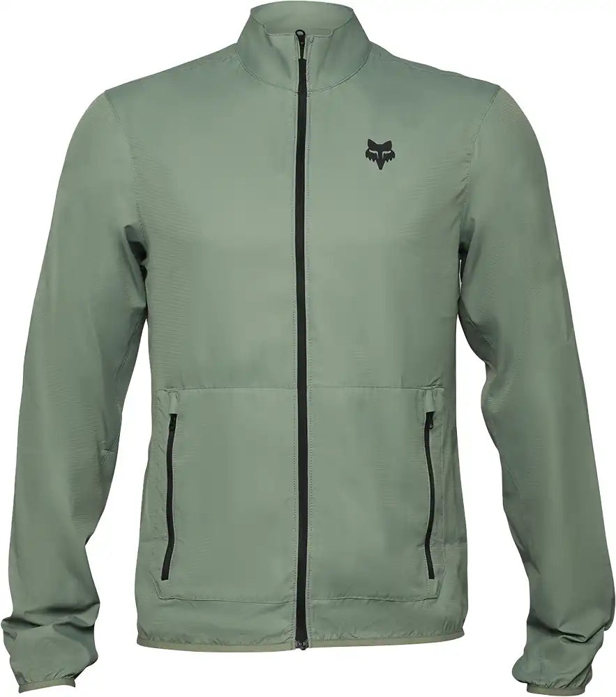 Fox Ranger Wind Mens Jacket, lightweight outdoor clothing with windproof fabric, in black with Fox logo detail.