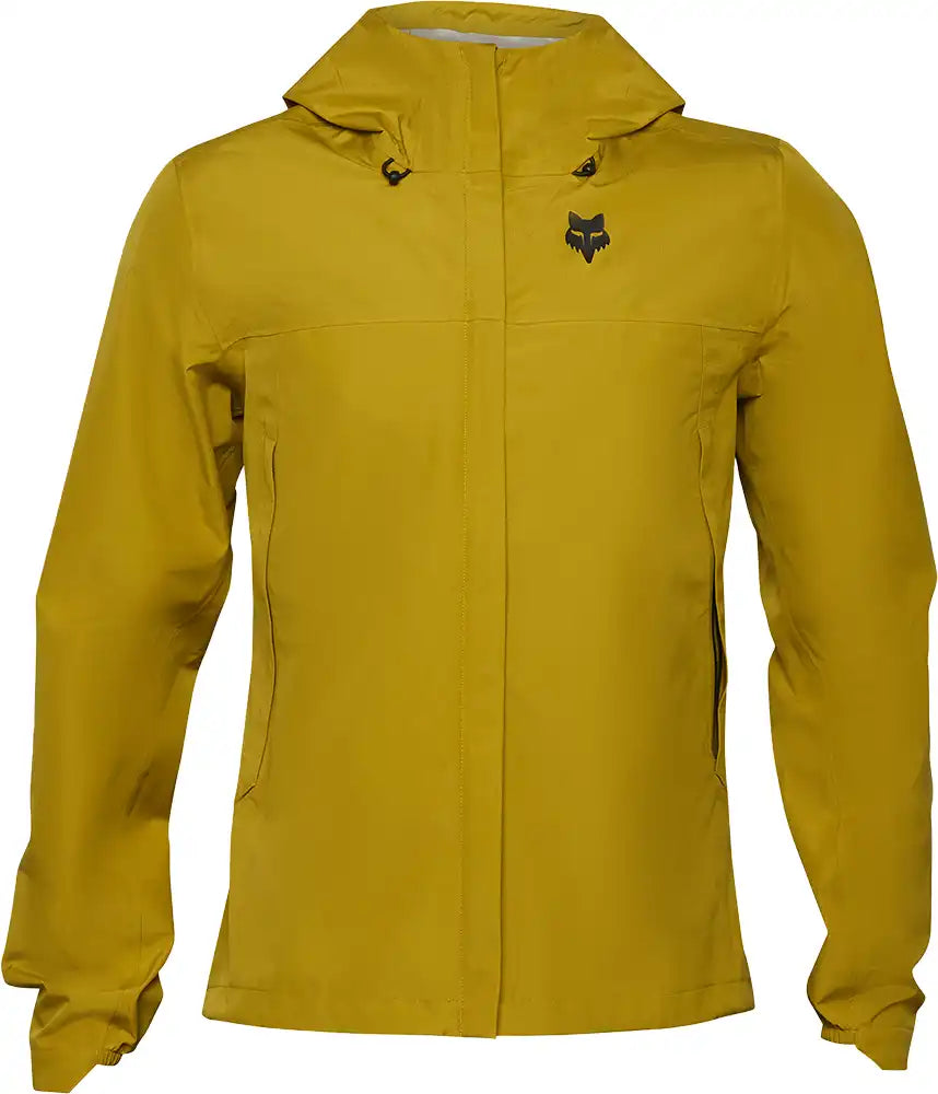 Men's Fox Ranger 2.5L waterproof jacket, lightweight outdoor clothing with adjustable hood and zippered pockets.