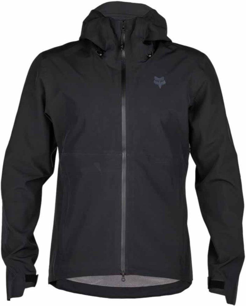 Fox Defend 3L Water Men's Jacket, waterproof outdoor clothing with a hood and zip closure, designed for protection and durability.