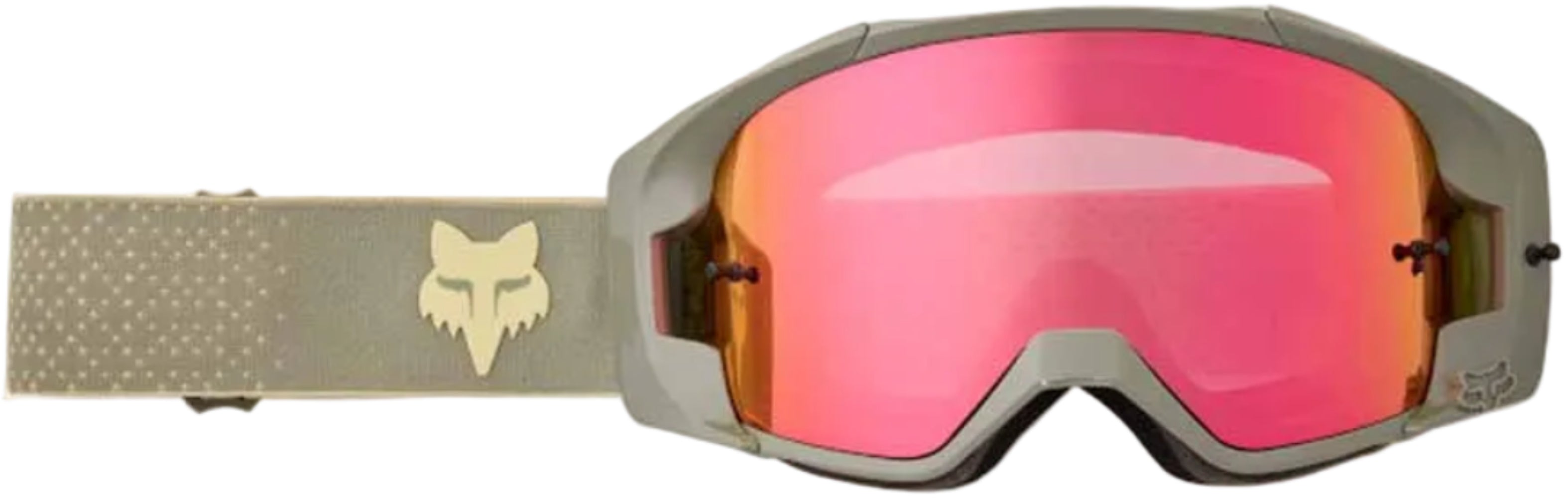 Fox Vue Core Vivid Goggles, vibrant motocross accessories with clear lenses and adjustable straps, designed for motocross riding.