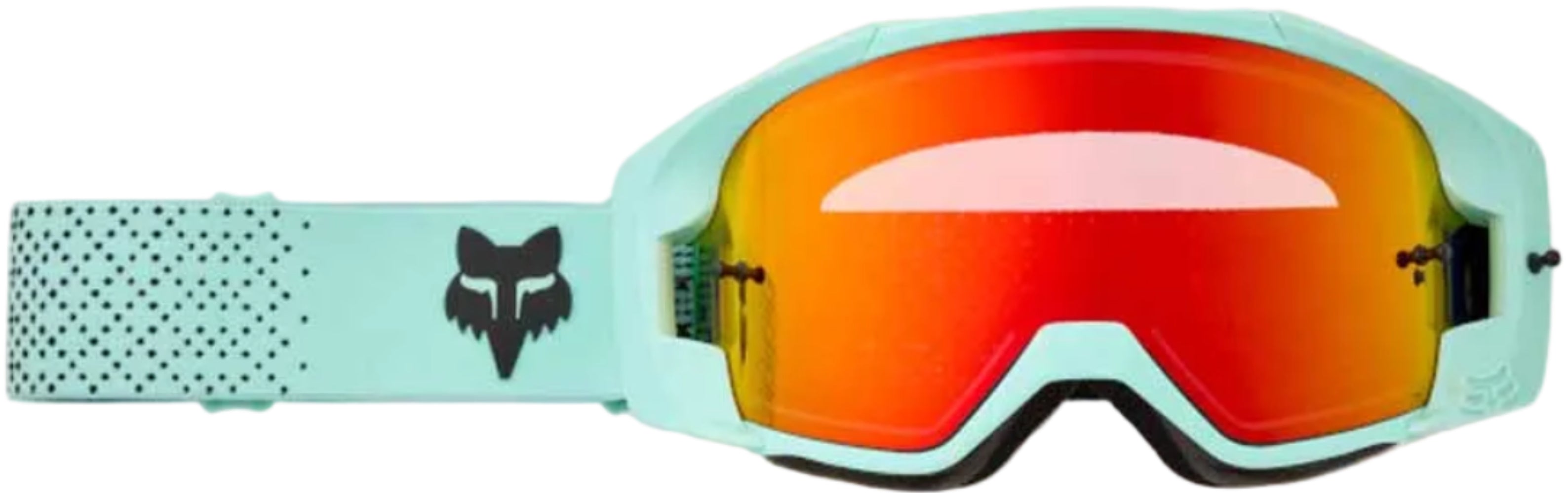 Fox Vue Core Vivid Goggles accessory with clear lenses and vibrant frame, designed for outdoor sports and motocross riding.
