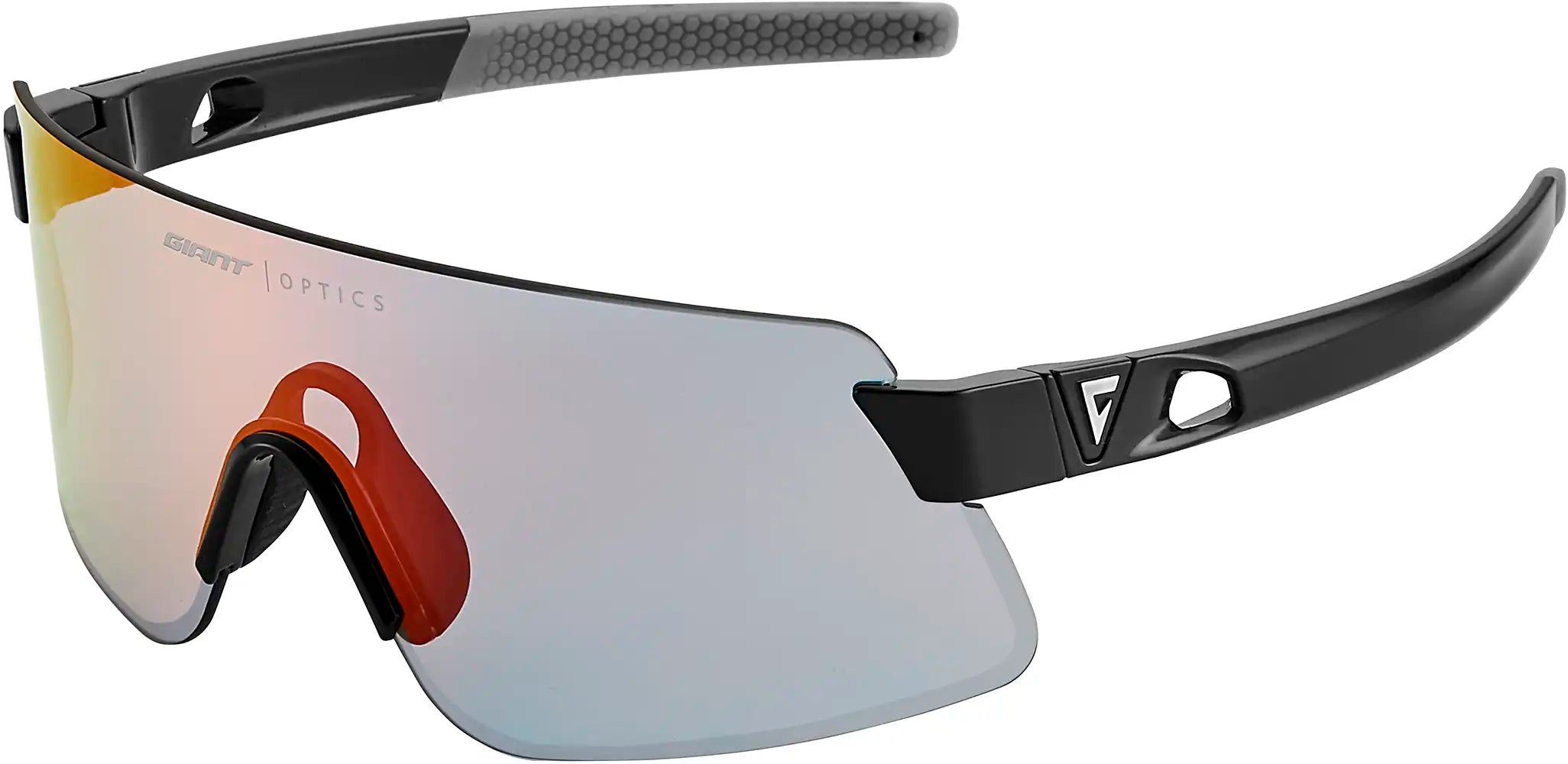 Black Giant Helio sunglasses with red lenses and a sleek frame, accessory style perfect for sun protection and fashion.