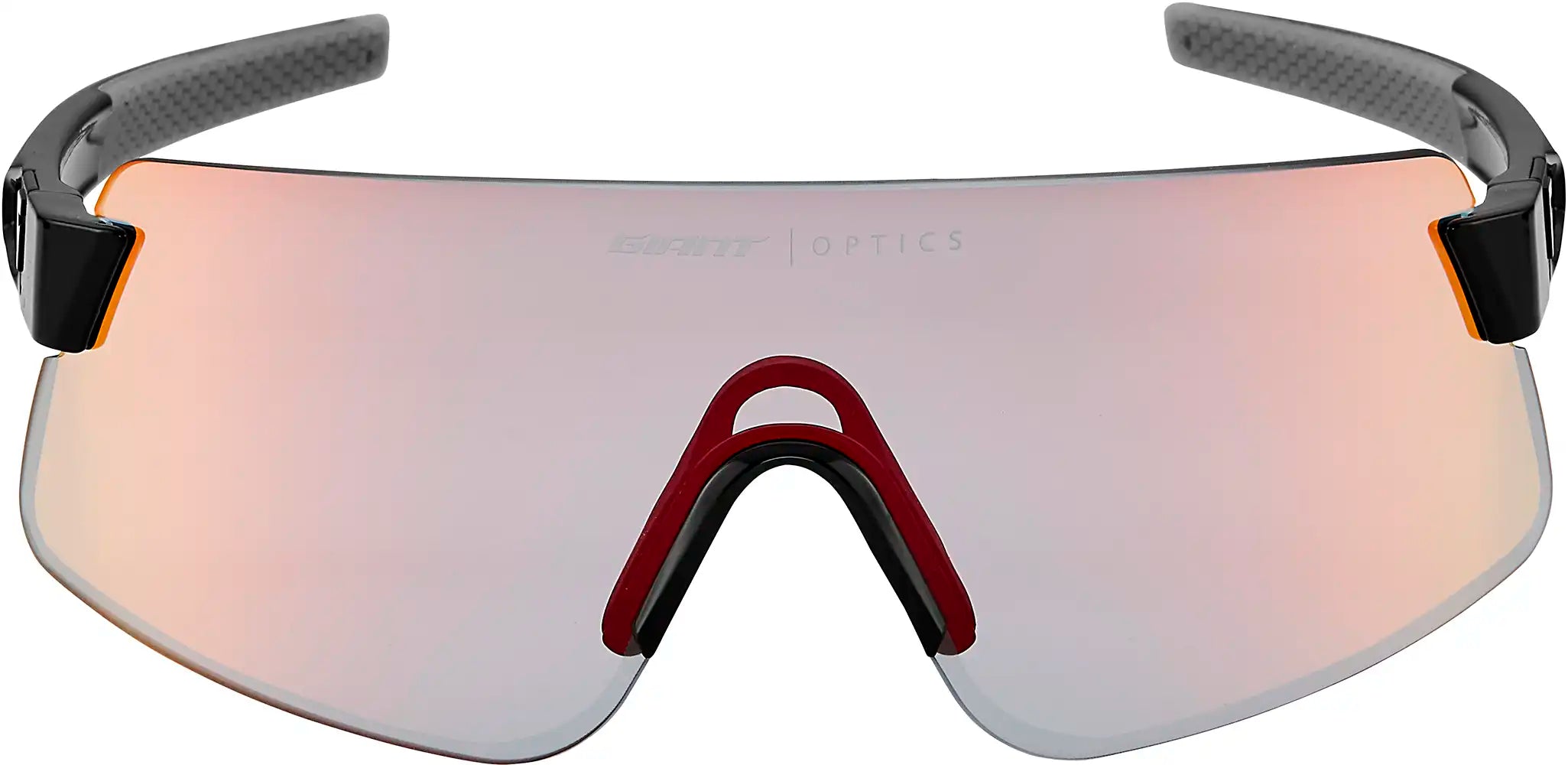 Black Giant Helio sunglasses with red lenses and sleek frame, designed as stylish accessories for sun protection.