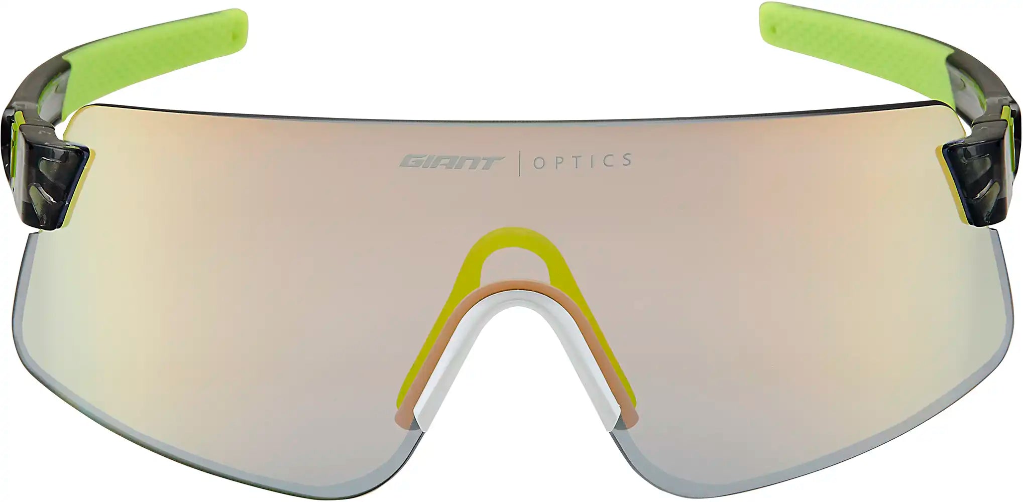 Giant Helio glasses with transparent gray frame and gold tinted lenses, stylish accessories by Giant.