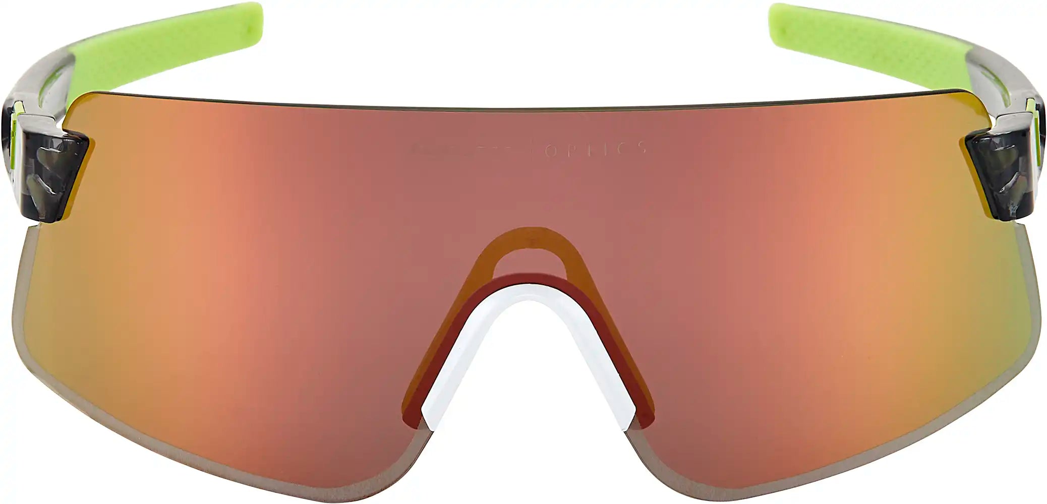 Giant Helio sunglasses with transparent gray frame and red polarized lenses, stylish accessories for sun protection.
