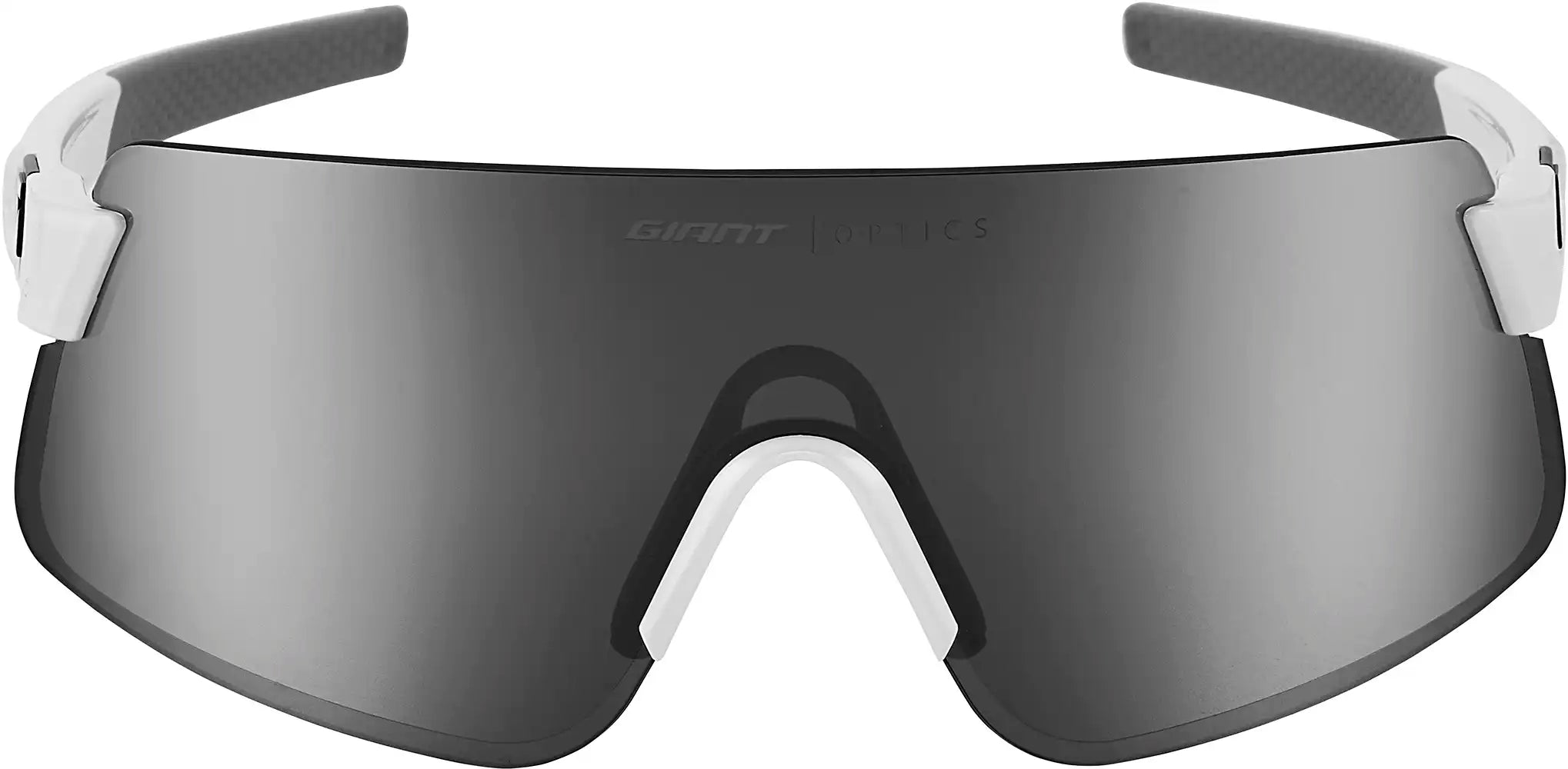 Giant Helio sunglasses with white frame and polarized gray lenses, stylish accessories for sun protection.