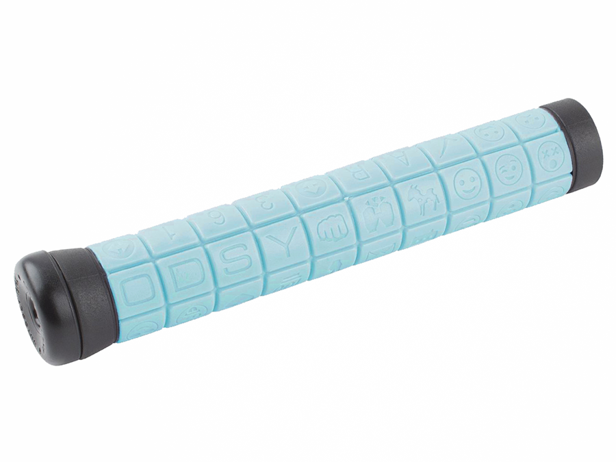 Odyssey Keyboard V2 BMX Grips black with sky blue sleeve