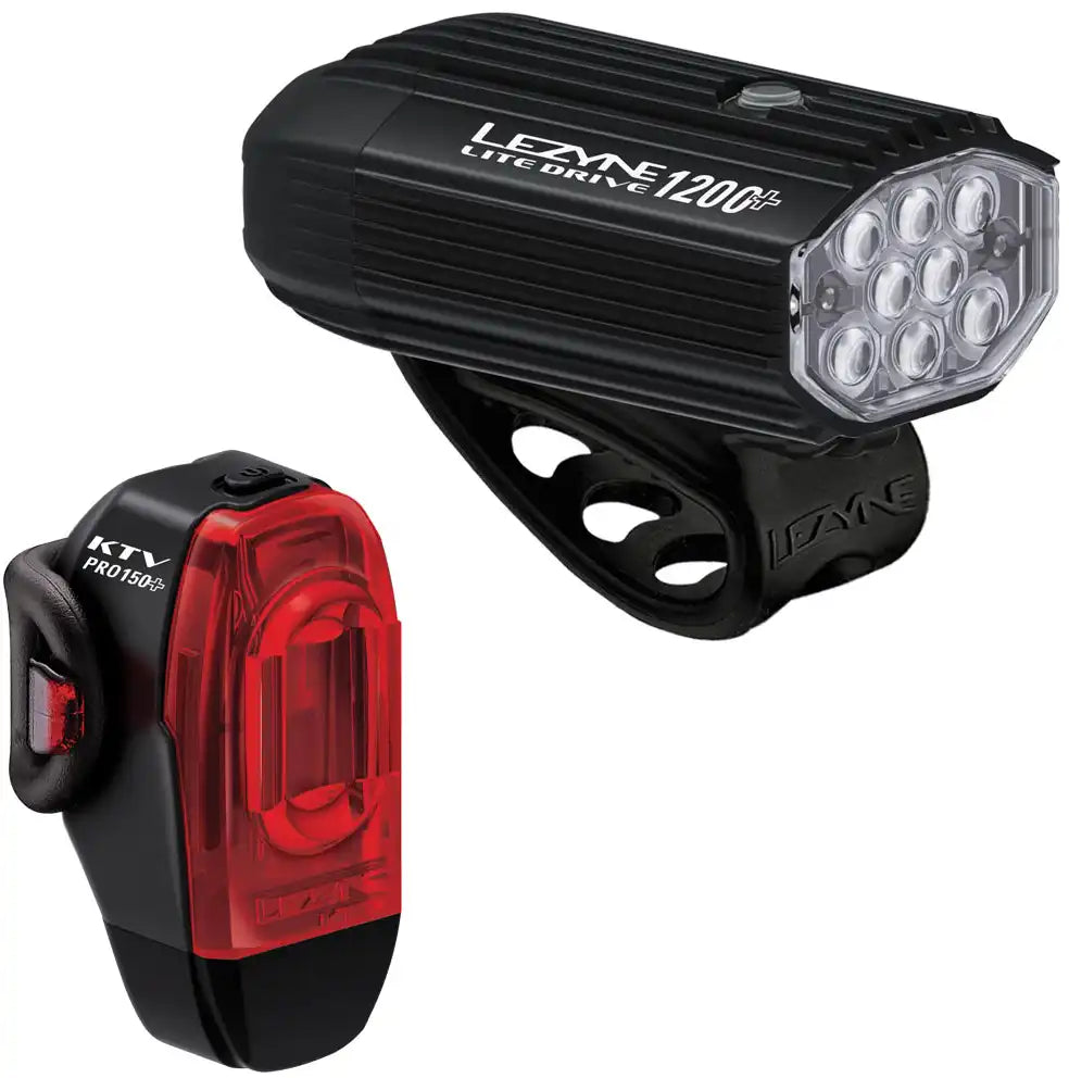 Lezyne Lite Drive 1200+ / KTV Drive Pro+ Lightset - ABC Bikes