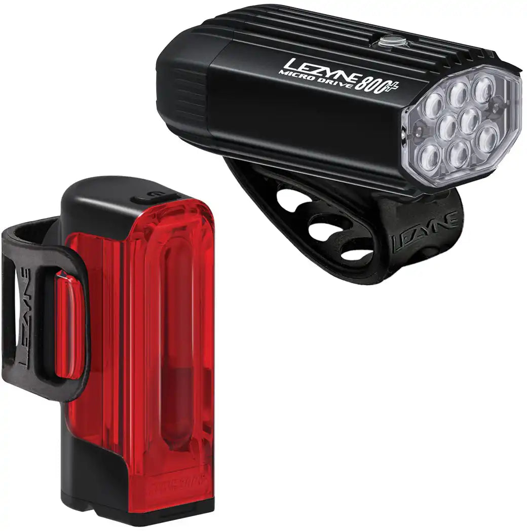 Lezyne Micro Drive 800+ / Strip Drive 300+ Lightset - ABC Bikes