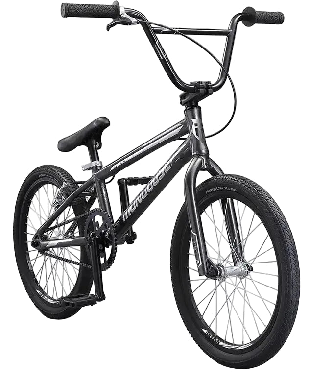 Mongoose Title Pro BMX bike with sleek frame and sturdy tires, ideal for stunt riding and urban BMX adventures.