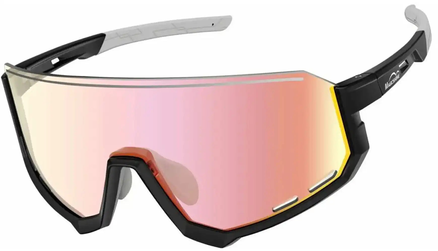 Blue Magicshine Sprinter glasses with clear lenses, lightweight sports accessories designed for active outdoor use.