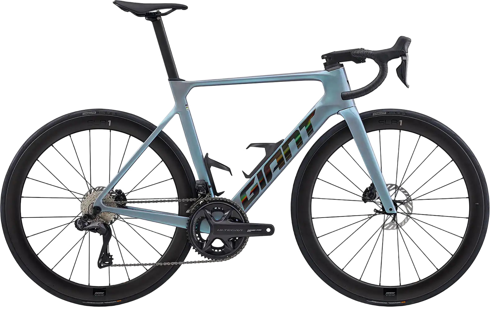 Giant 2026 Propel Advanced Pro 0 Di2 road bike with sleek prismatic haze color and aerodynamic frame design.