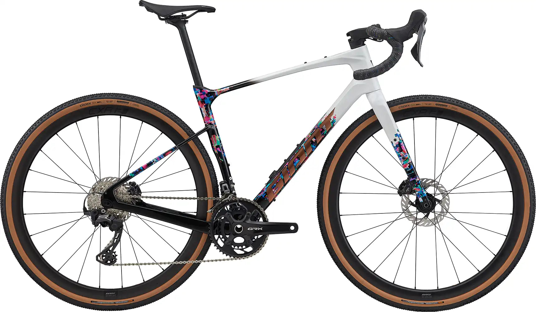 Giant Revolt Advanced 0 SE gravel bike with sleek frame and off-road tires, designed for versatile riding and durability.