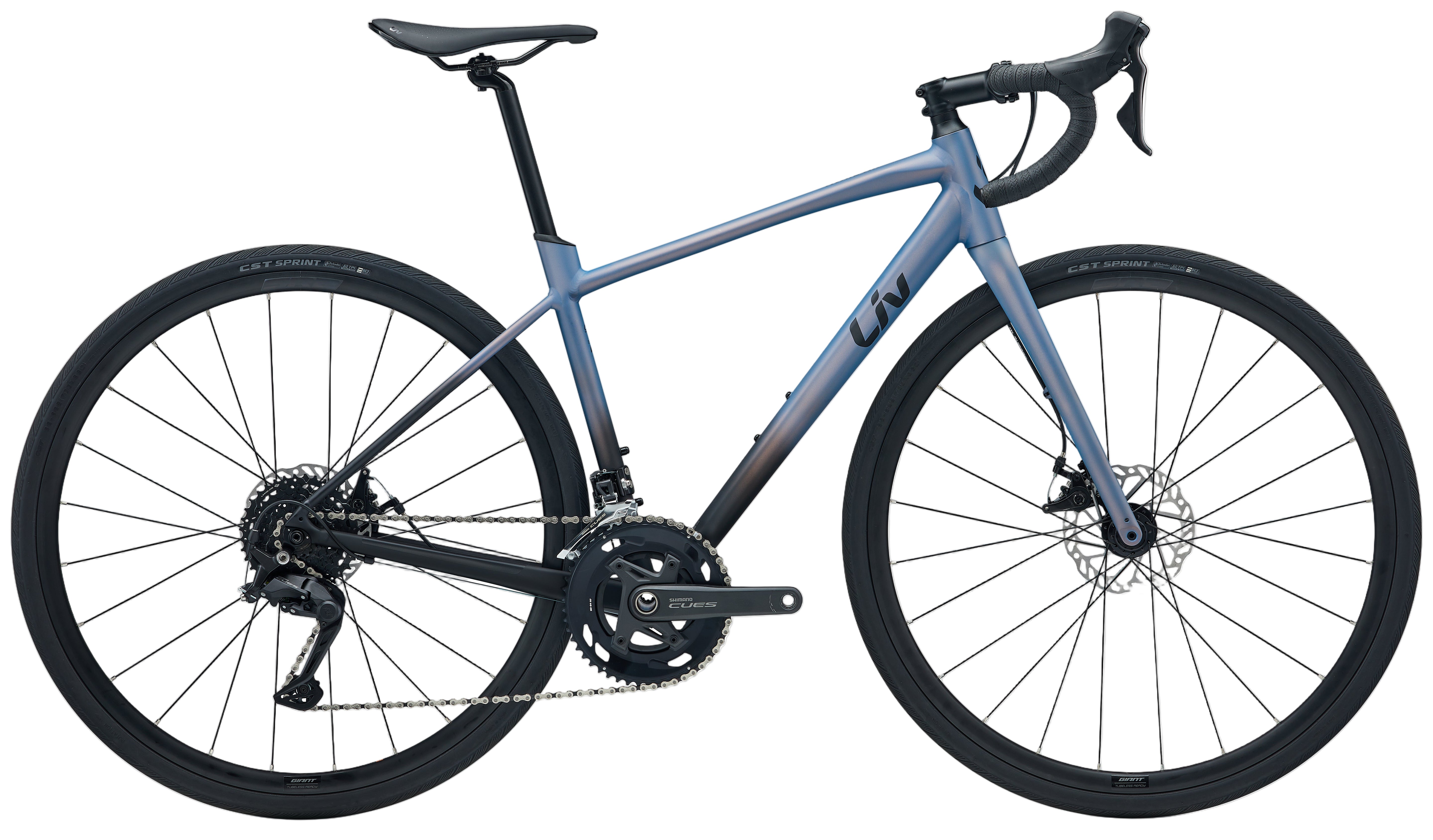 Liv Avail AR 3 road bike in Lunar Eclipse color featuring lightweight frame and advanced components for performance riding.