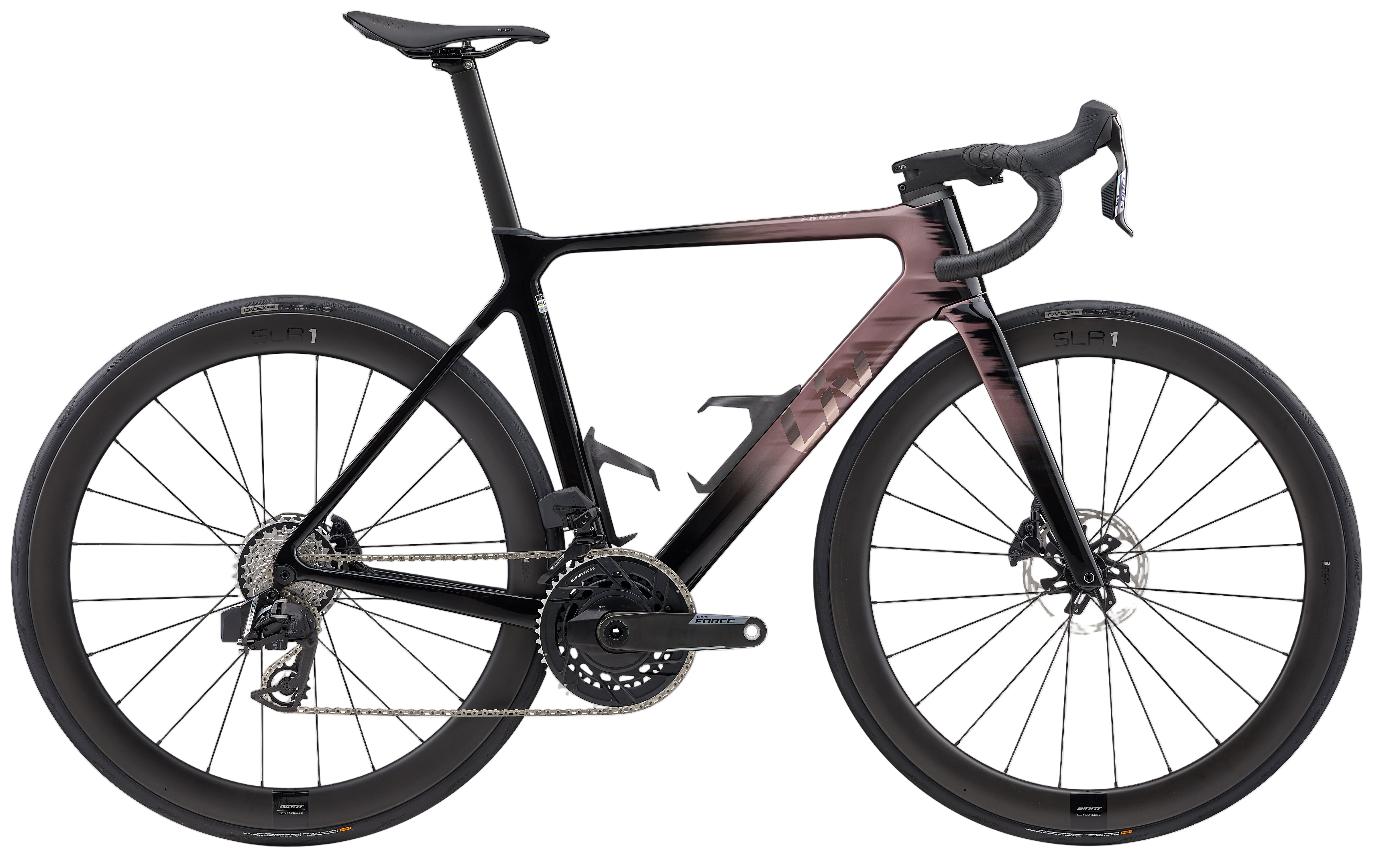 2026 Liv EnviLiv Advanced Pro 0 road bike with sleek Iron Rouge color, lightweight frame, and advanced AXS gear system.