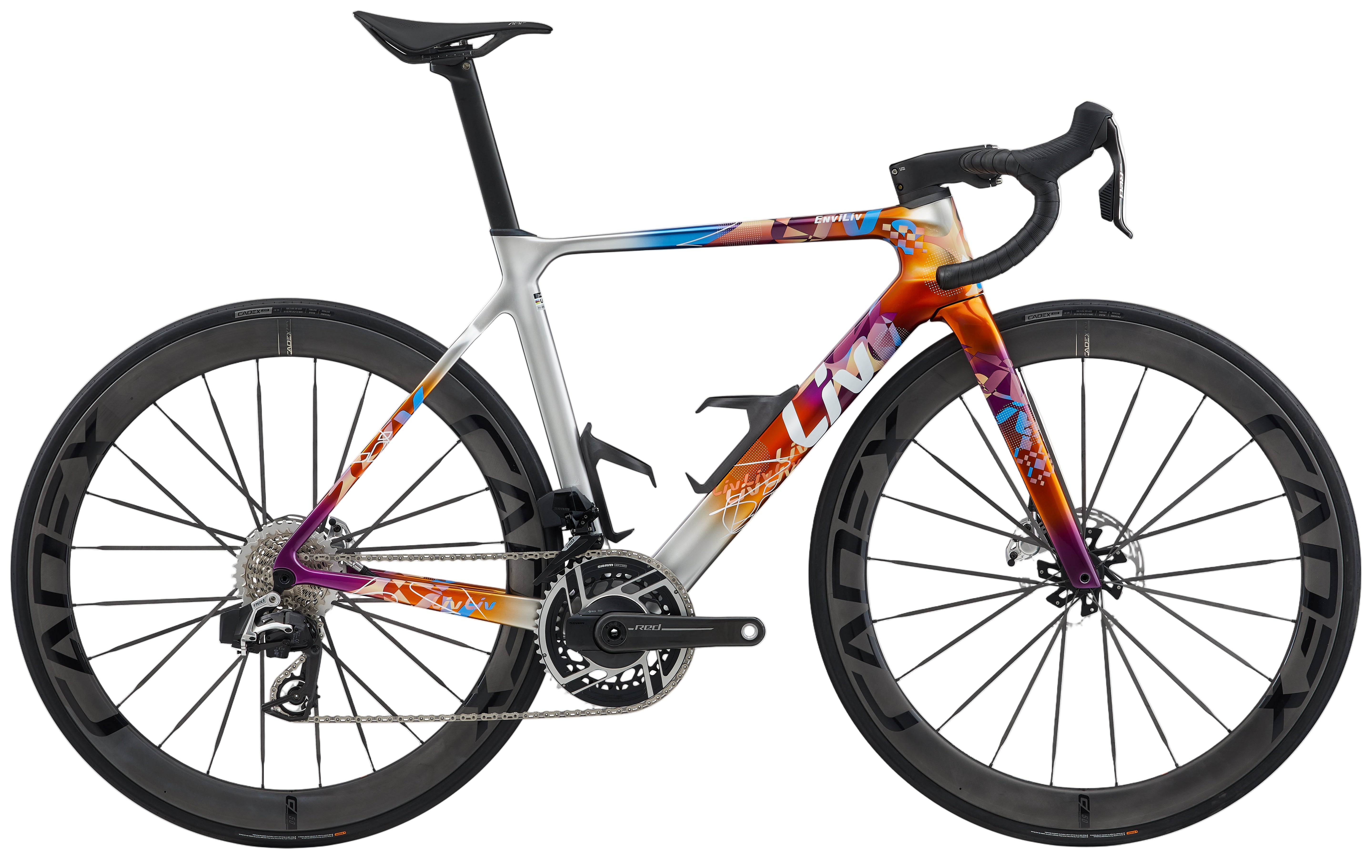 Liv EnviLiv Advanced SL road bike in Maraya Aubergine color, lightweight frame and aerodynamic design for high performance.