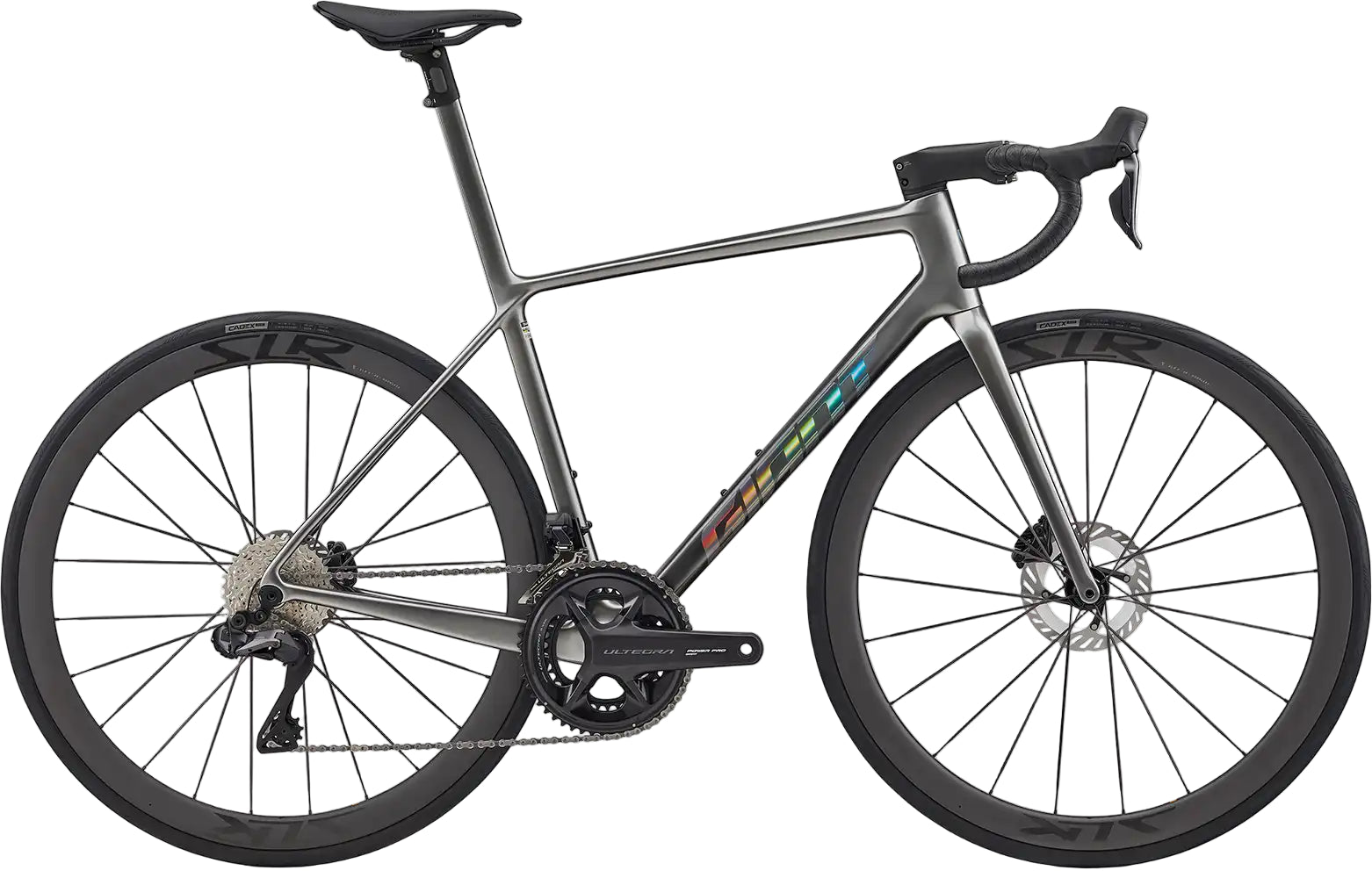 Giant 2026 TCR Advanced SL 1 road bike in dark chrome color with sleek frame and advanced aerodynamic design.