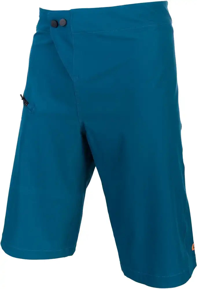 Oneal Matrix men's MTB shorts in black with adjustable waistband and multiple pockets, designed for mountain biking.