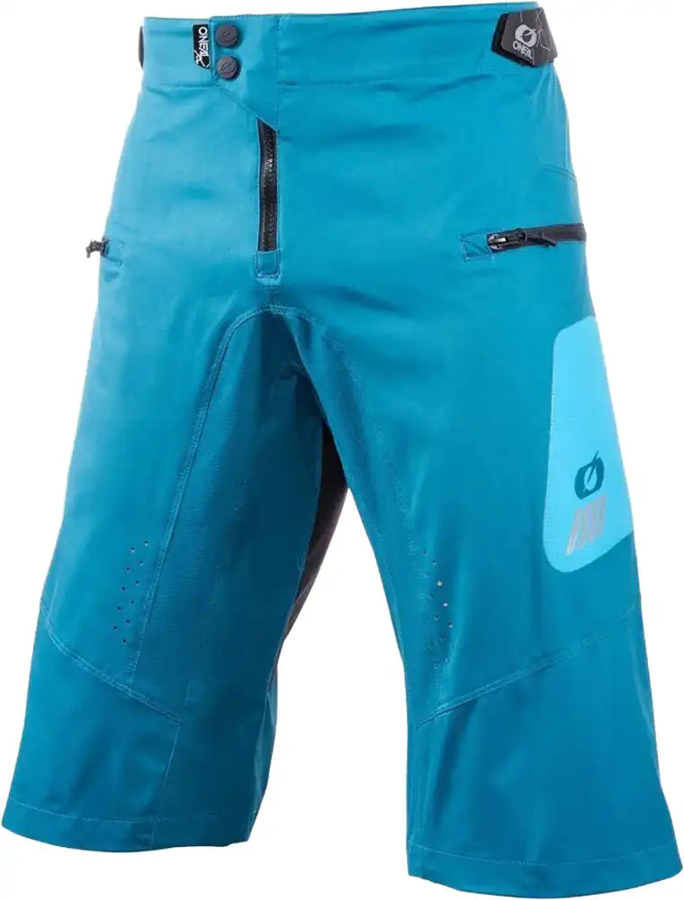 Black Oneal Element FR Hybrid men's MTB shorts with padded lining and adjustable waist for cycling comfort.