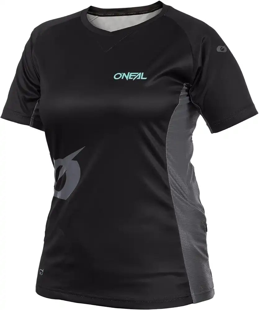 Oneal Soul SS Women's MTB Jersey showing lightweight fabric, short sleeves, and vibrant design for mountain biking.