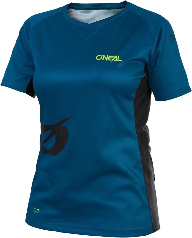 Oneal Soul SS women's MTB jersey in vibrant colors, lightweight cycling clothing with short sleeves and breathable fabric.