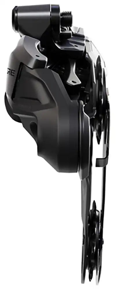 Shimano Deore Di2 M6260 eMTB 11-speed rear derailleur for mountain bikes, showing the sleek black and silver Shimano component.