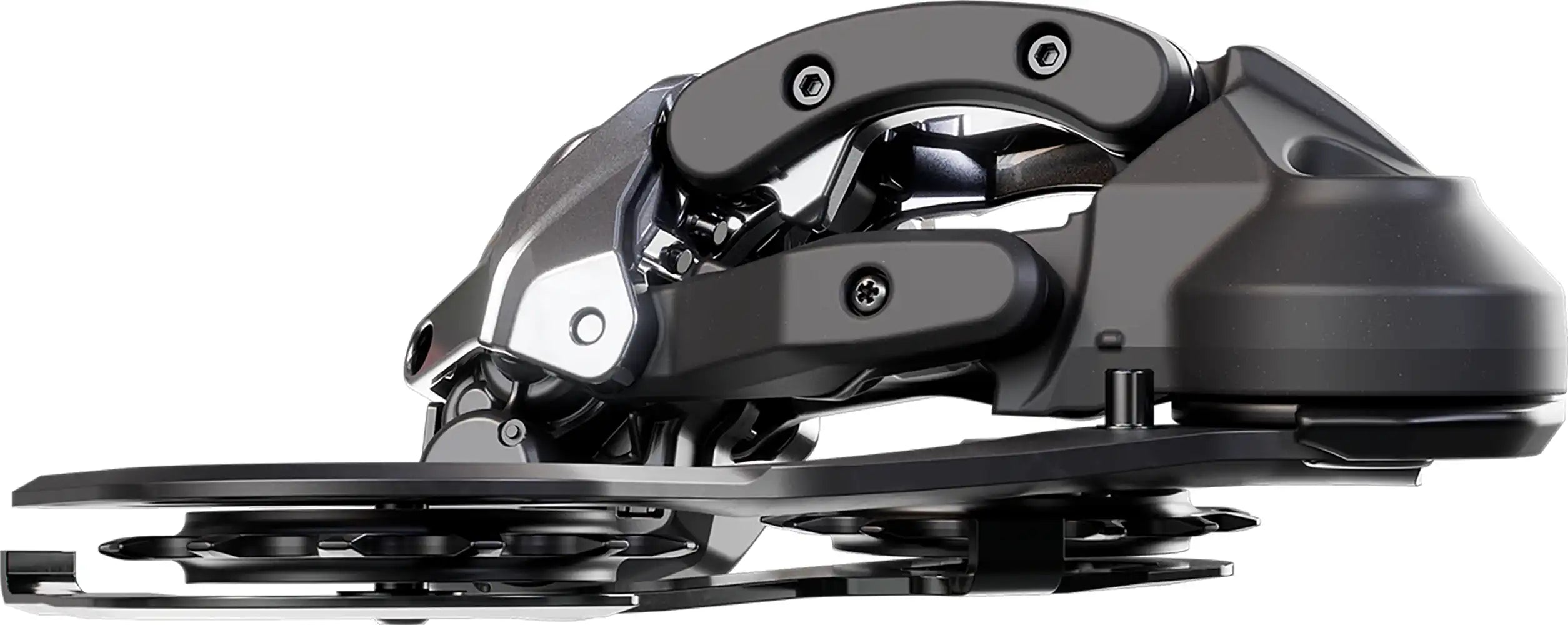 Shimano XTR Di2 M9260 eMTB 12-speed rear derailleur for mountain bikes, showcasing the durable Shimano parts in a close-up view.