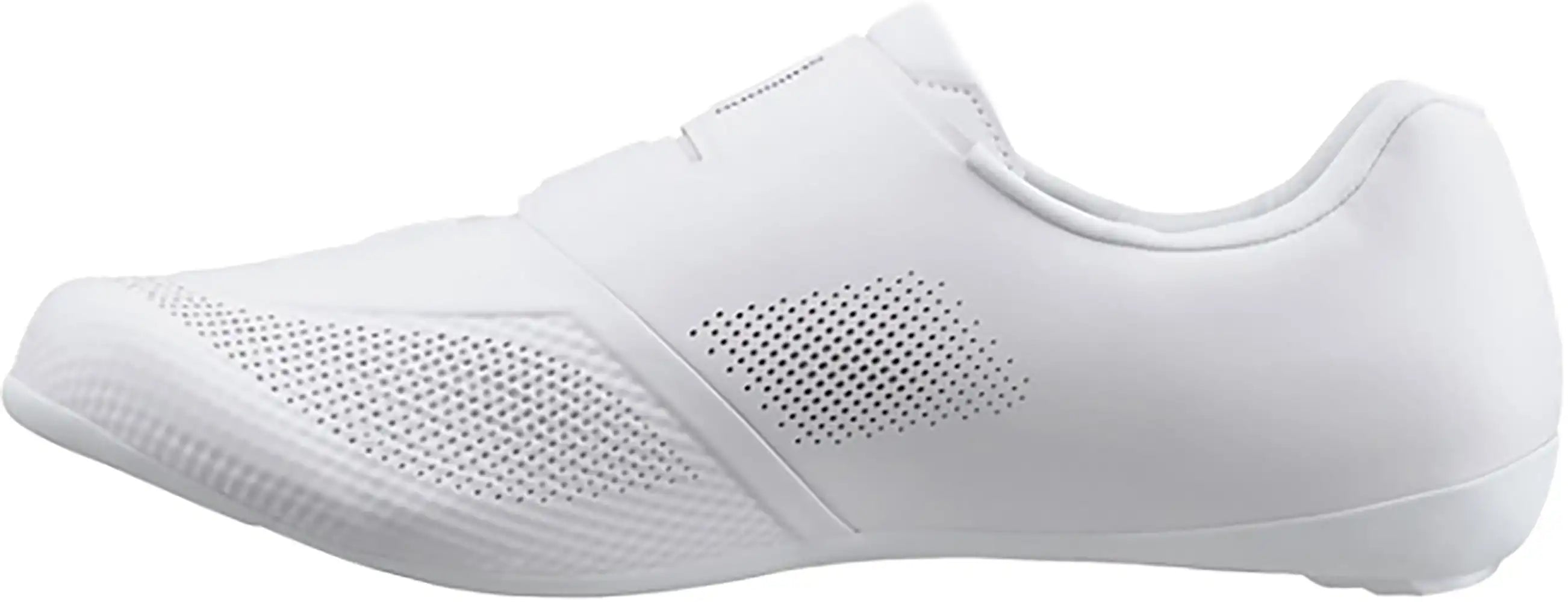 Shimano RC503 men's road cycling shoes with black and white design, featuring adjustable straps and breathable upper material.
