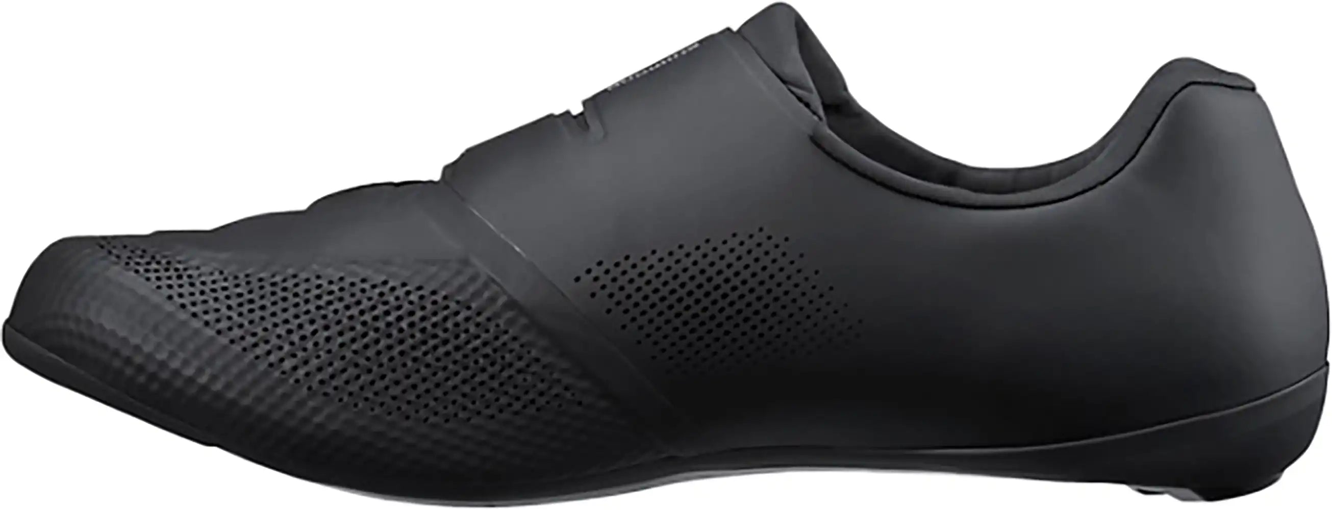 Shimano RC503 men's road cycling shoes with black and white design, featuring breathable mesh and secure strap closures.