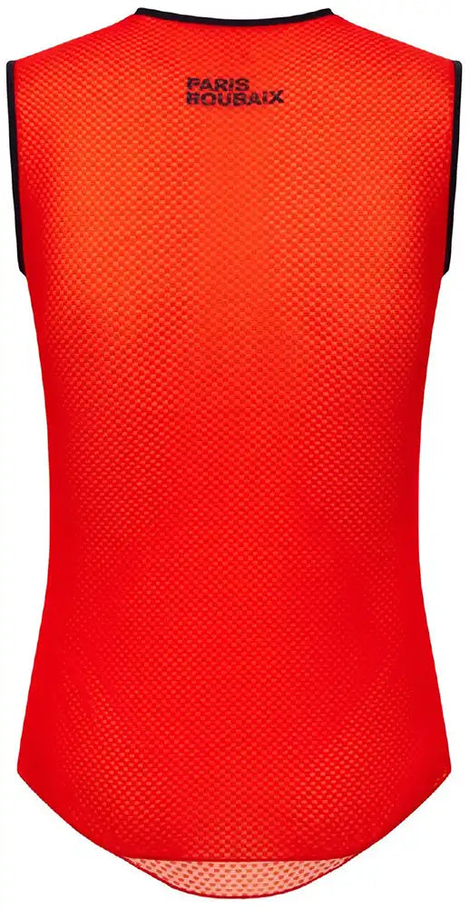 Santini Paris Roubaix SL men's cycling base layer in orange, size XL, lightweight moisture-wicking clothing for cyclists.