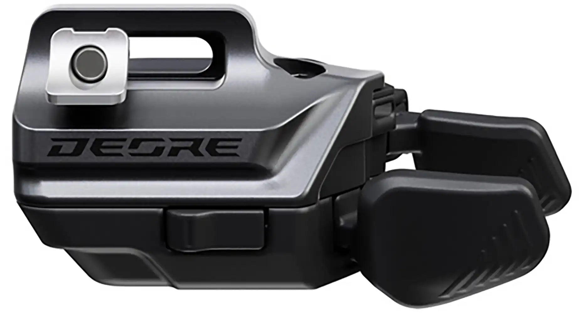 Shimano Deore Di2 M6250 12-speed shifter part, showing the Shimano electronic gear shifter with ergonomic design and control buttons.