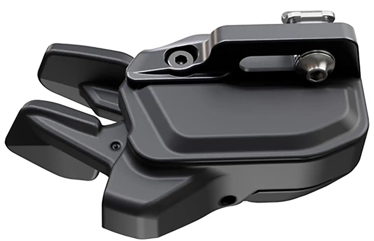 Shimano Deore Di2 M6250 12-speed shifter part for bike gear shifting system, shown in black with digital controls.