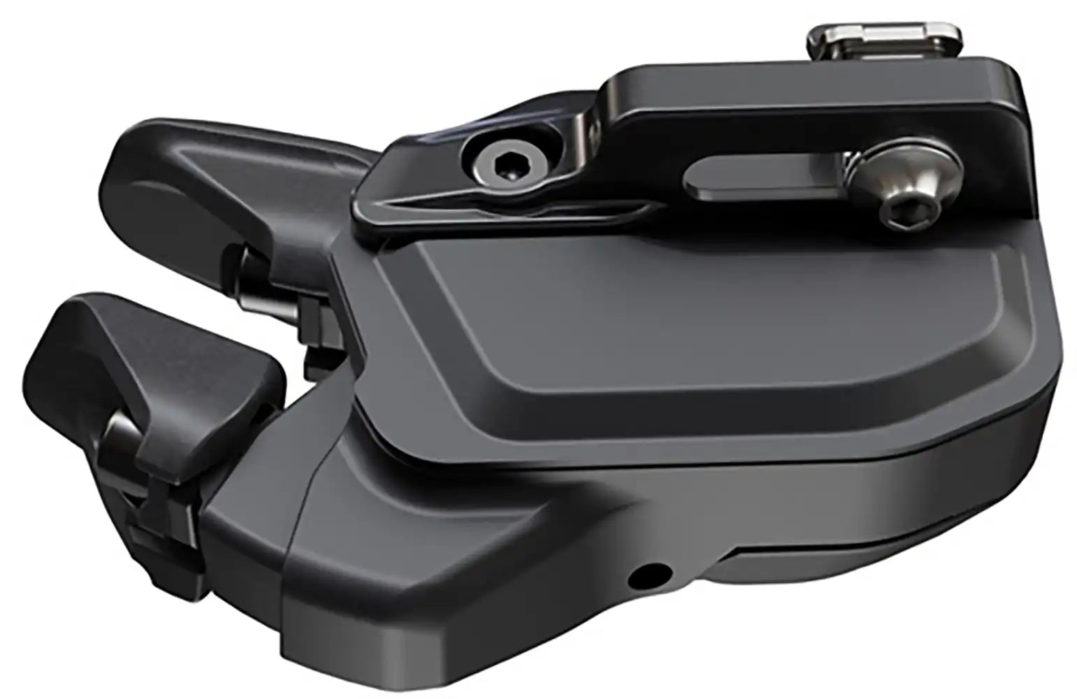 Shimano XT Di2 M8250 12-speed shifter for bike gear shifting, shown as a close-up of the Shimano electronic shifter component.