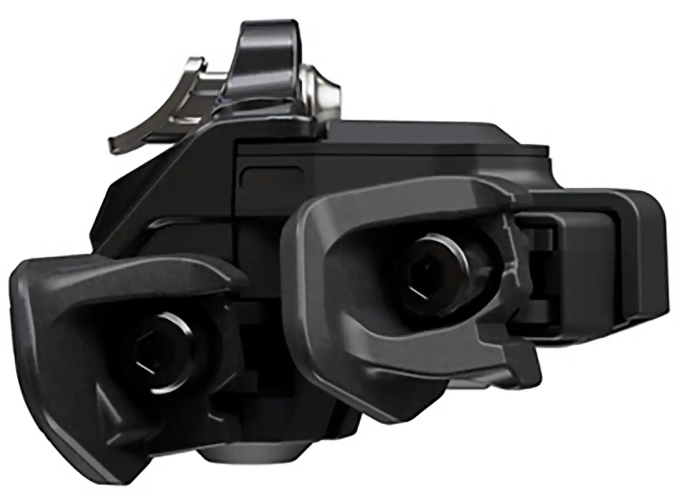 Shimano XT Di2 M8250 12-speed shifter part for mountain bike, showing the sleek black Shimano component with gear buttons.