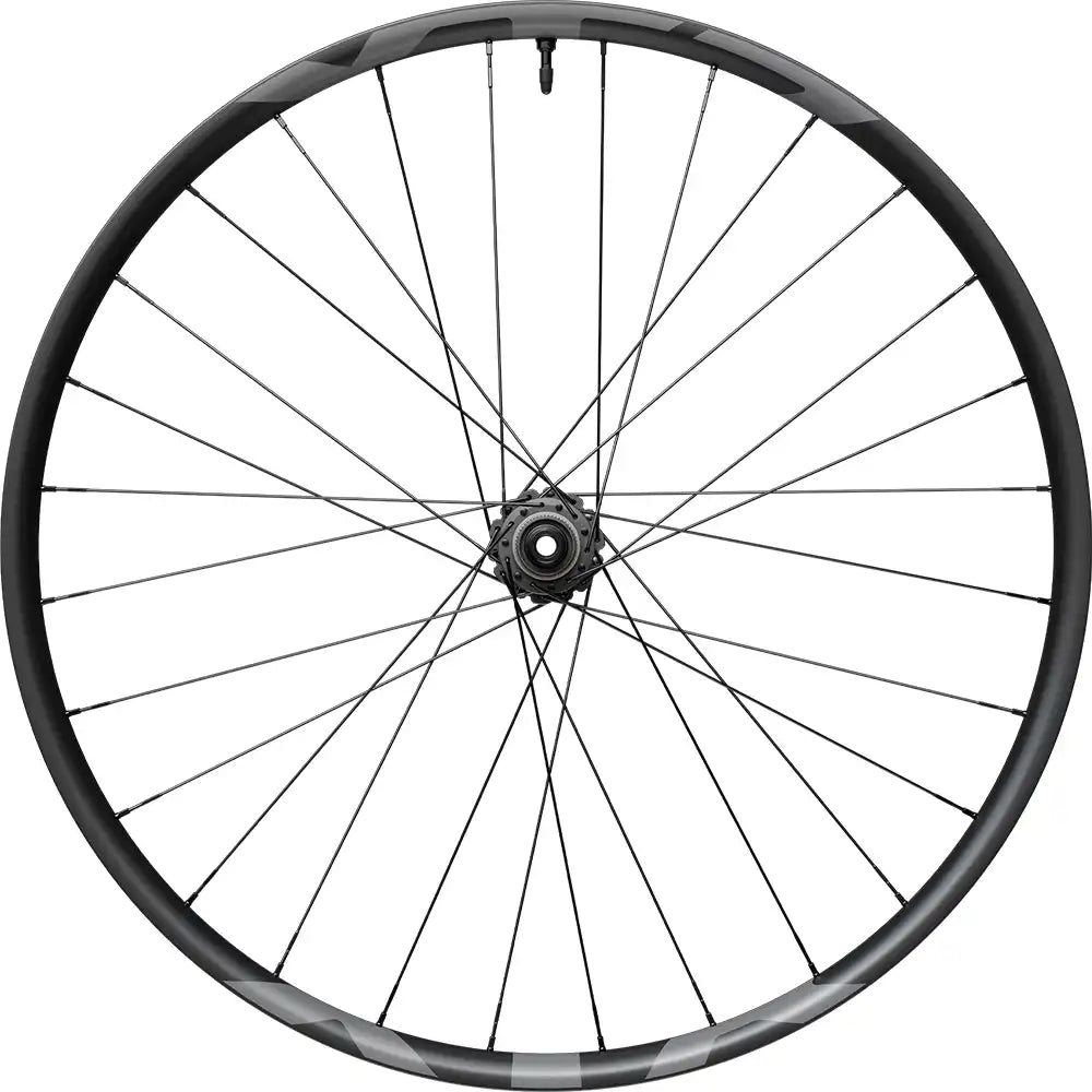 Shimano XTR Enduro M9220 Carbon tubeless disc wheel with 29-inch rim and Shimano branding, shown from the side.