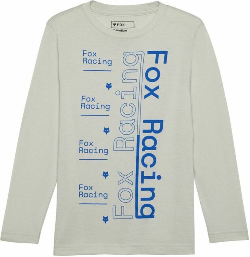 Fox Race Spec LS Youth T-Shirt, long-sleeve motocross clothing with Fox logo and race-themed design, made for youth riders.