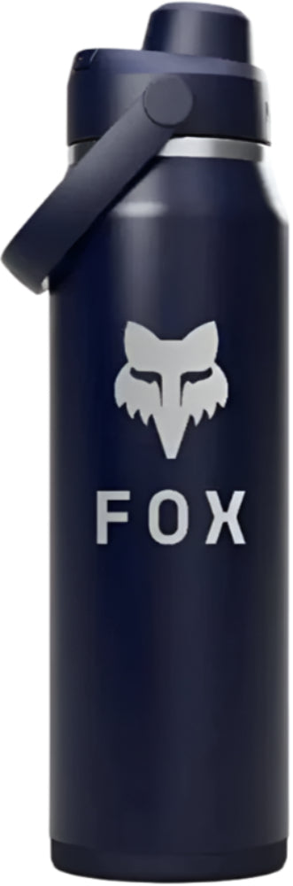 Blue Fox Camelbak Thrive Chug stainless steel water bottle with leak-proof design, 950ml capacity, and ergonomic grip.