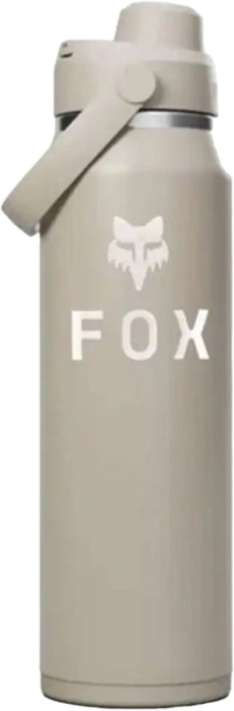 Fox Camelbak Thrive Chug stainless steel water bottle in grey, with a durable design and secure screw-top lid.