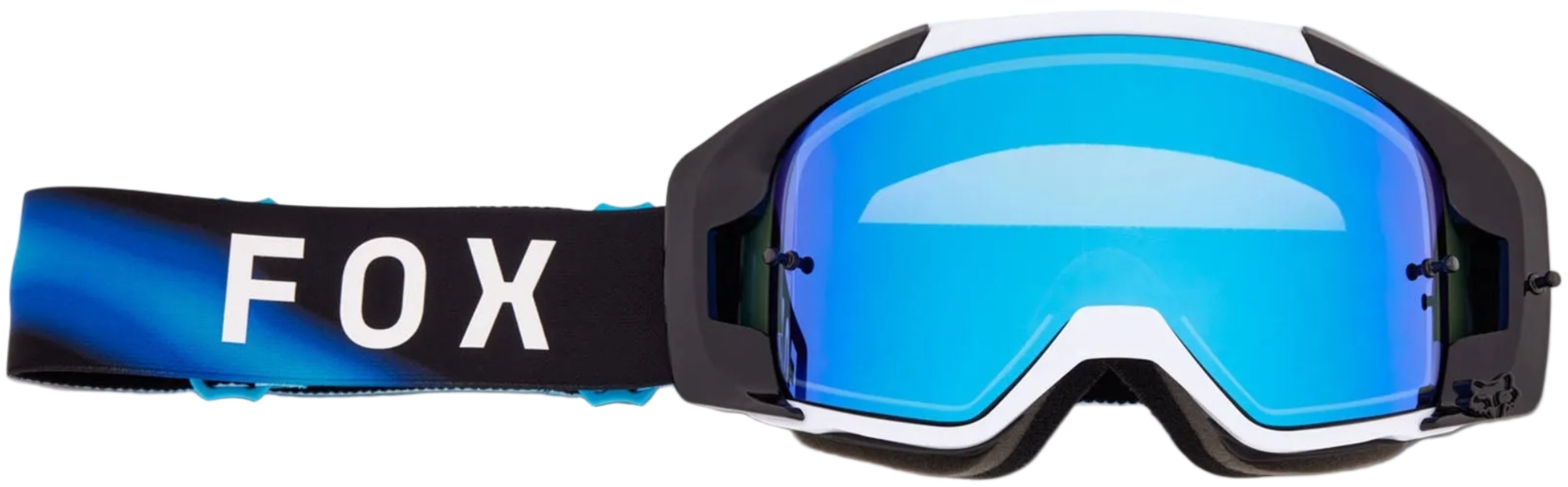 Fox Vue Volatile Spark goggles, protective accessories with tinted lenses and adjustable straps, designed for outdoor activities.