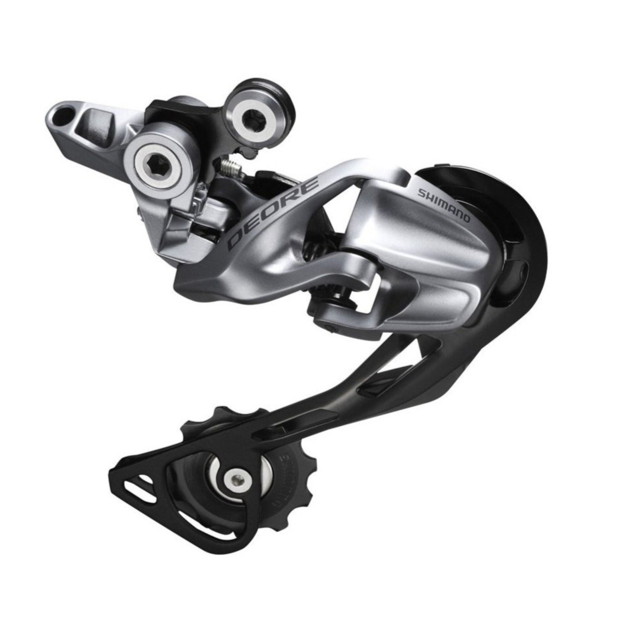 Shimano Deore M615 Shadow+ 10sp Rear Derailleur Medium 2x10 Silver | ABC Bikes