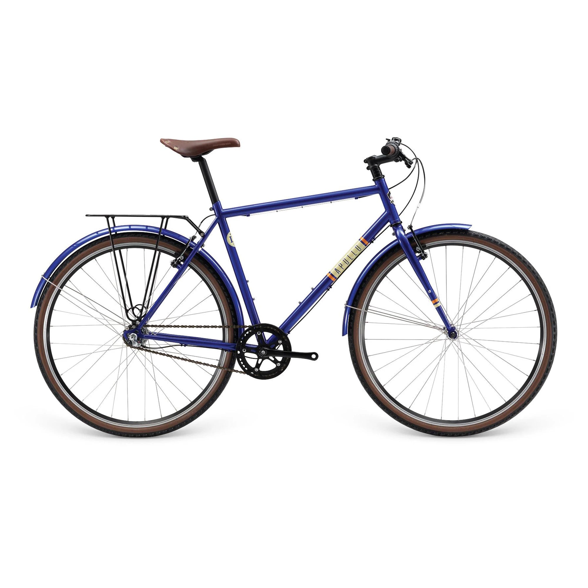 Apollo 2022 Mark III cruiser bike with a sleek frame, comfortable saddle, and wide tires, perfect for casual riding.