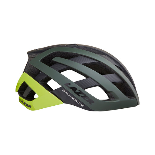Lazer Genesis MIPS Road Helmet LG / 58-61cm Dark Green/Flash Yellow | ABC Bikes